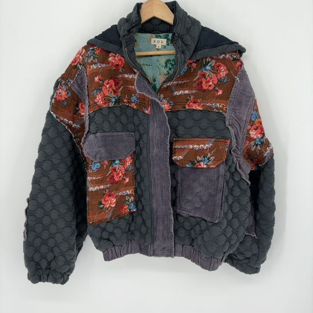 POL Timeless Bubble Jacket-Charcoal